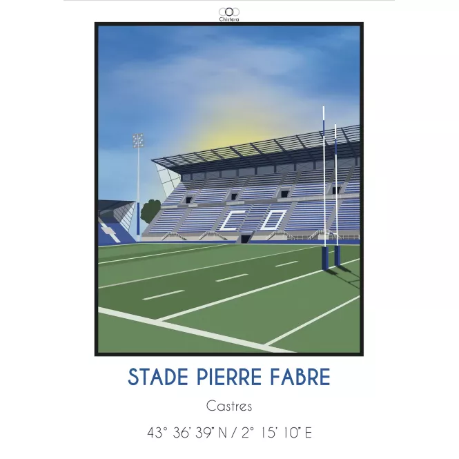 Affiche du stade Pierre-Fabre du Castres olympique - Chistera