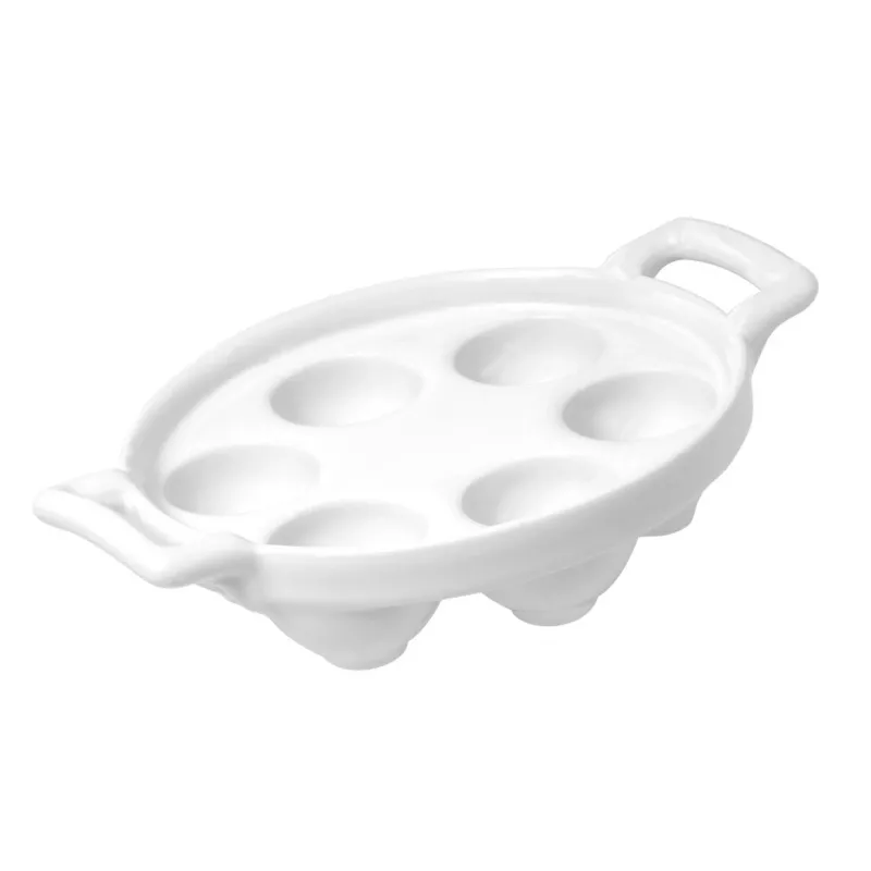 Plat à escargots en porcelaine blanche Belle Cuisine par Revol
