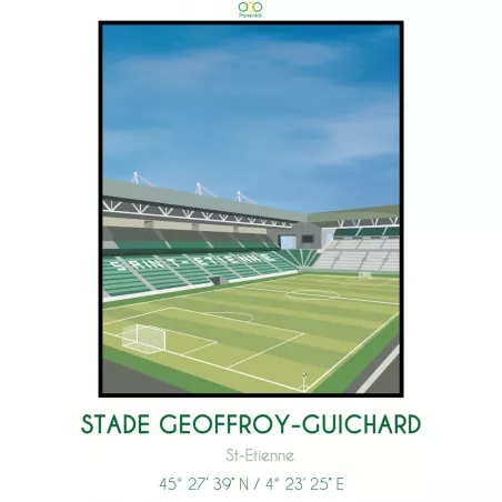 Affiche du stade Geoffroy-Guichard de l'AS Saint-Étienne - Panenka