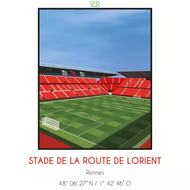 Affiche du stade de la route de Lorient du Stade Rennais FC - Panenka