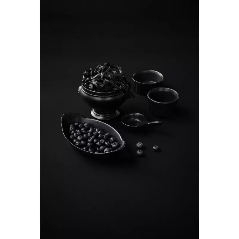 Plat ovale à oreilles en céramique noire French Classics - 20cm - Revol