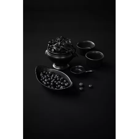 Plat ovale à oreilles en céramique noire French Classics - 20cm - Revol