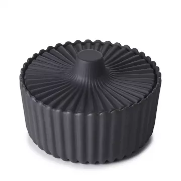 Sucrier avec couvercle en céramique noire Pokoe - Revol