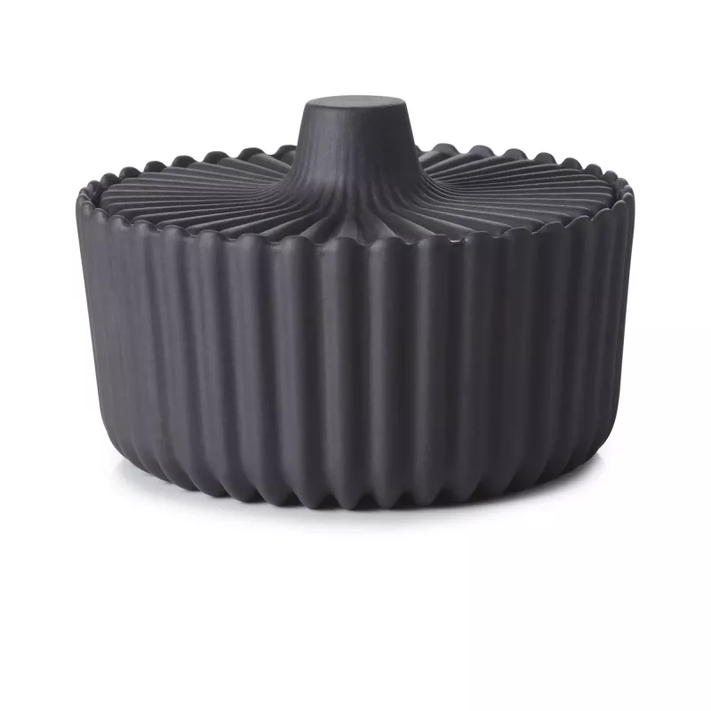 Sucrier avec couvercle en céramique noire Pokoe - Revol