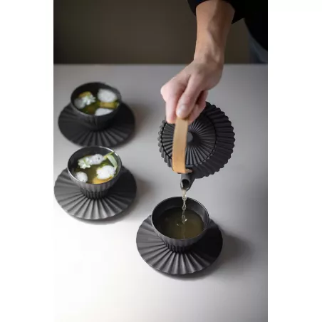 Théière japonaise en céramique noire Pokoe - Revol