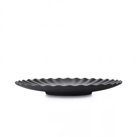 Assiette ronde à dessert en céramique noire Pokoe - Revol