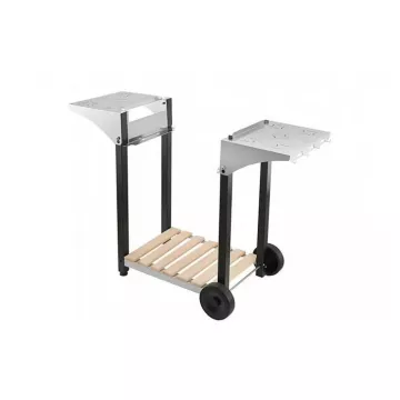 Desserte en inox et en bois pour grande plancha - Roller Grill