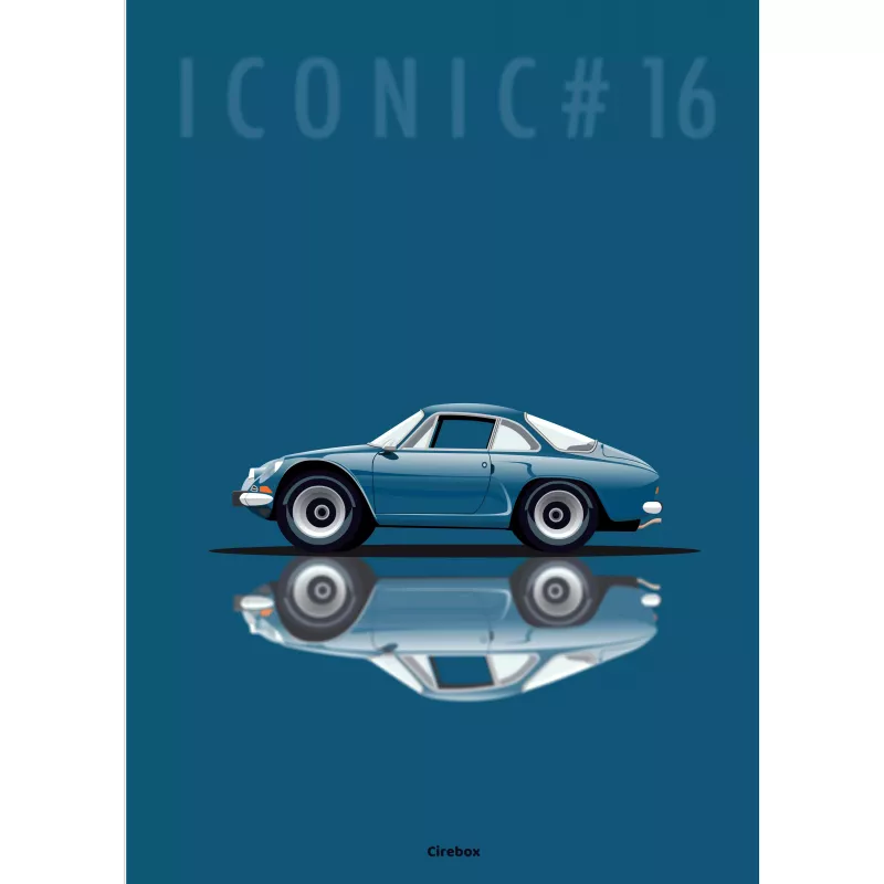Affiche de la Renault Alpine A110 par Cirebox 