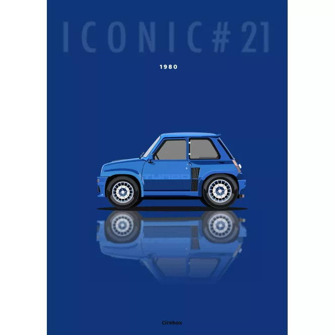 Affiche de la Renault 5 Alpine Turbo - Cirebox