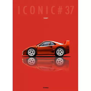 Affiche de la Ferrari F40 - Cirebox