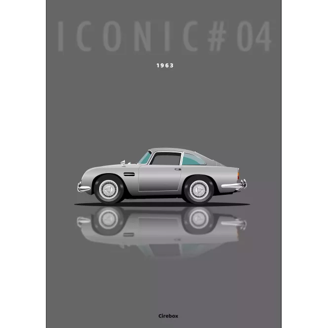 Affiche de l'Aston Martin DB5 - Cirebox
