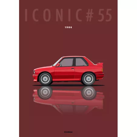 Affiche de la BMW M3 E30 - Cirebox