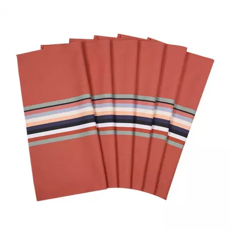 Serviette de table 100% coton Mauleon Corail - Artiga Serviette de table 100% coton Mauleon Corail - Artiga