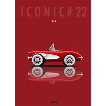 Affiche Chevrolet Corvette - 1958 - Cirebox