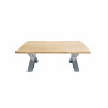 Table basse rectangulaire en bois massif chêne clair - Brût