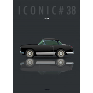 Affiche Facel Vega FV3 - 1956 - Cirebox