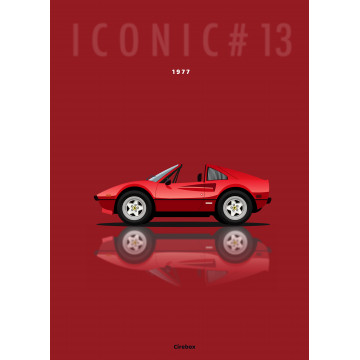 Affiche Ferrari 308 GTS - 1977 - Cirebox