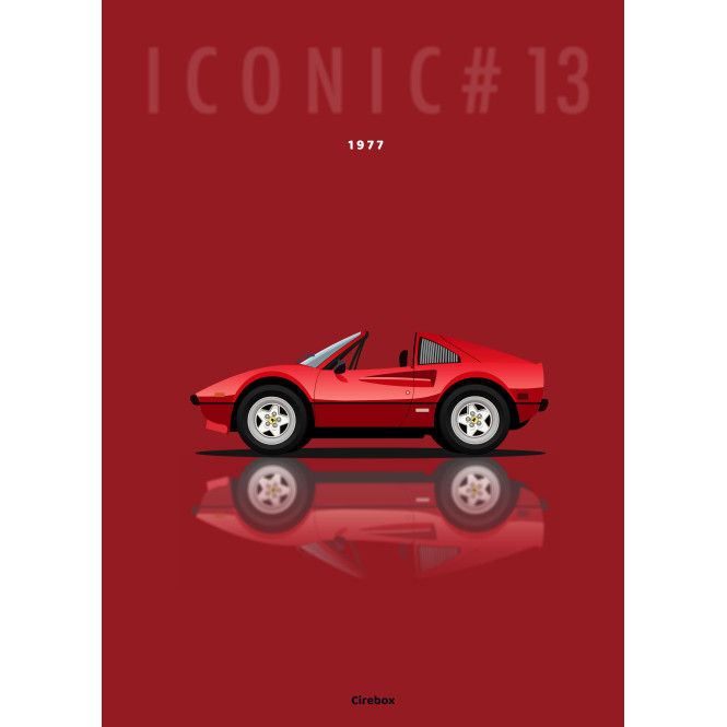 Affiche 100 % Made In France Ferrari 308 GTS