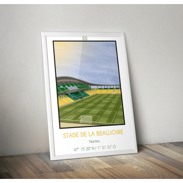 Affiche du stade de la Beaujoire du FC Nantes - Panenka