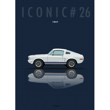 Affiche Ford Mustang GT 350 - 1967 - Cirebox
