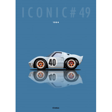 Affiche de la Ford GT40 - 1964 - Cirebox