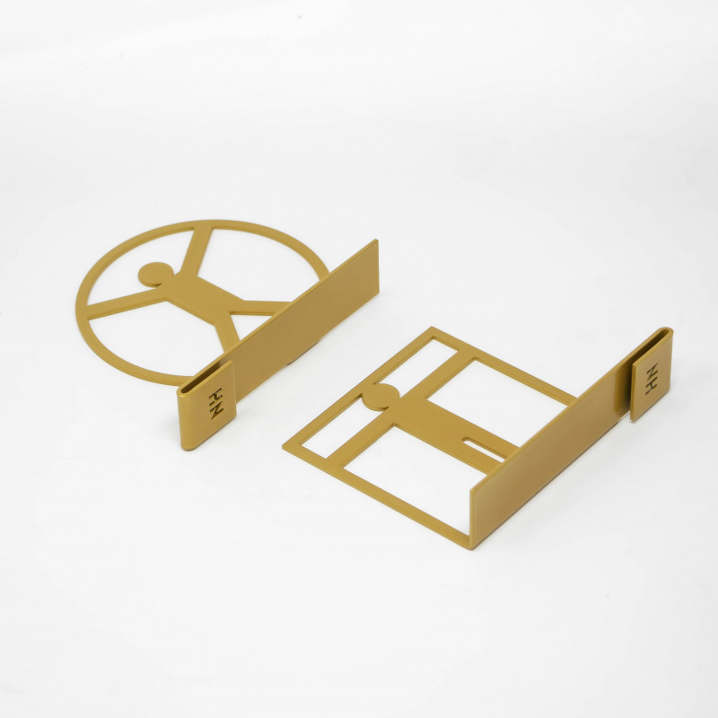 Serre-livres Homme de Vitruve pour étagère - Naklis