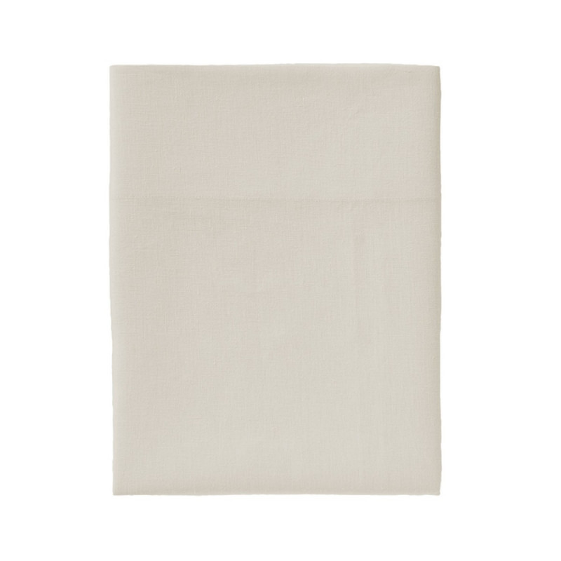 Drap plat en 100% Lin uni lavé Nouvelle Vague Naturel - Alexandre Turpault