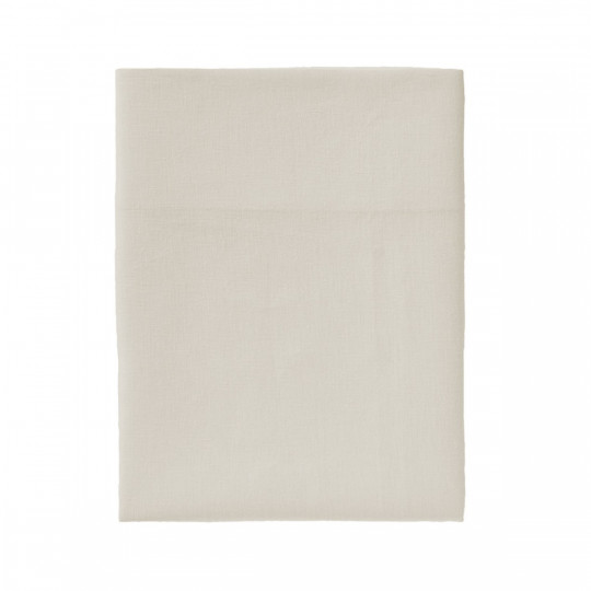 Drap plat en 100% Lin uni lavé Nouvelle Vague Naturel - Alexandre Turpault Drap plat en 100% Lin uni lavé Nouvelle Vague Naturel - Alexandre Turpault