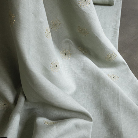 Nappe en 100% lin uni brodé Siderale - Alexandre Turpault Nappe en 100% lin uni brodé Siderale - Alexandre Turpault