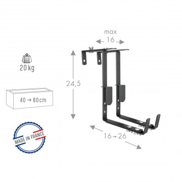Lot de 2 supports de jardinière réglables - Louis Moulin