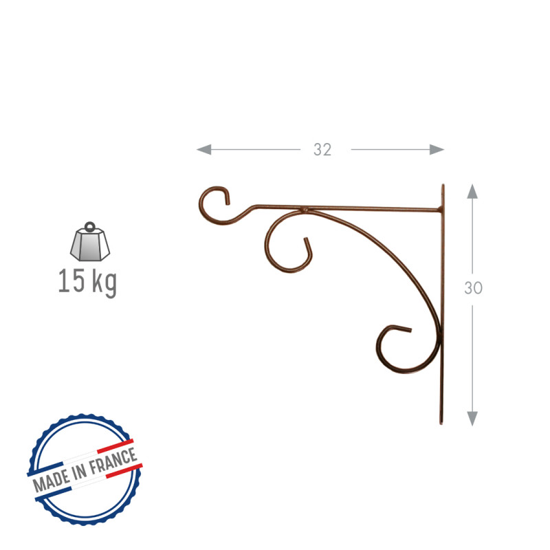 Potence "Fer Rond" Gris Martelé Louis Moulin