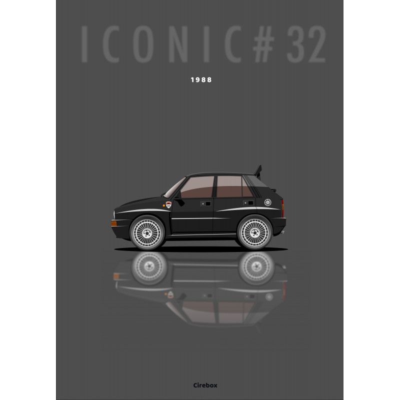 Affiche 100 % Made In France, Lancia Delta HF - 1988