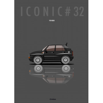 Affiche de la Lancia Delta HF  - 1988 - Cirebox