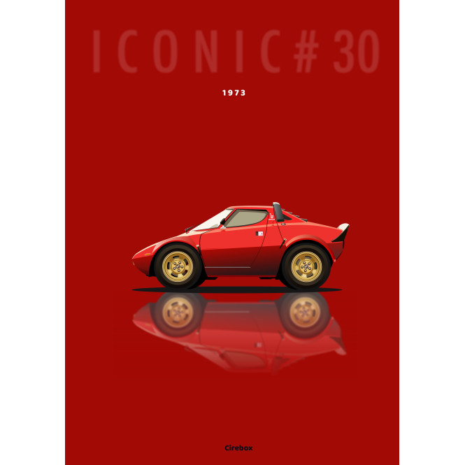 Affiche 100 % Made In France, Lancia Stratos Stradale - 1973