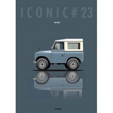 Affiche du Land Rover Defender Serie II - 1958 - Cirebox