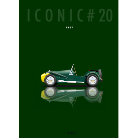 Affiche 100 % Made In France, Lotus Seven - 1957