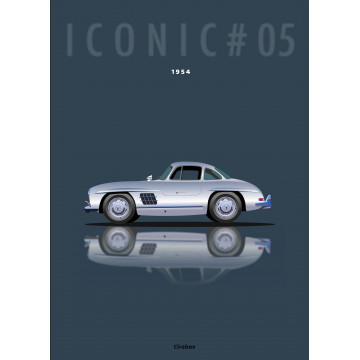 Affiche de la Mercedes-Benz 300 SL - 1954 - Cirebox