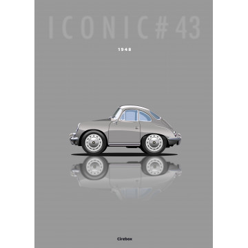 Affiche de la Porsche 356 - 1948 - Cirebox