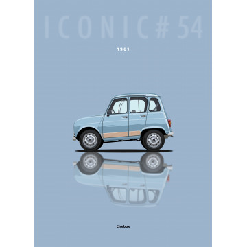 Affiche de la Renault 4L - 1961 - Cirebox