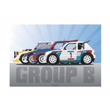 Affiche Légendes Rallye Groupe B - Cirebox