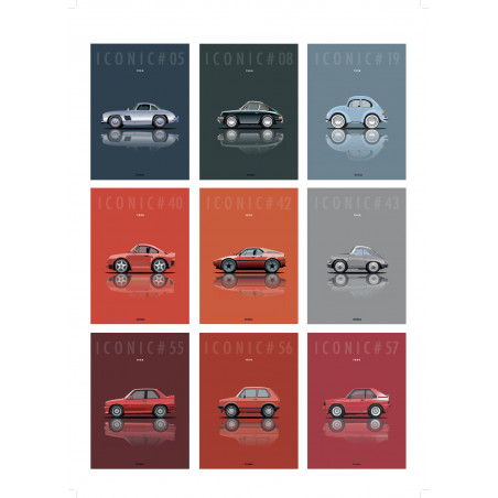 Affiche des plus belles voitures Allemandes - Cirebox