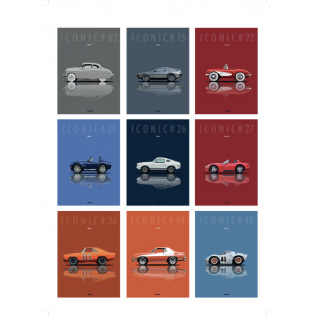 Affiche des plus belles voitures Américaines - Cirebox