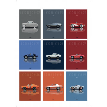 Affiche des plus belles voitures Americaines - Cirebox