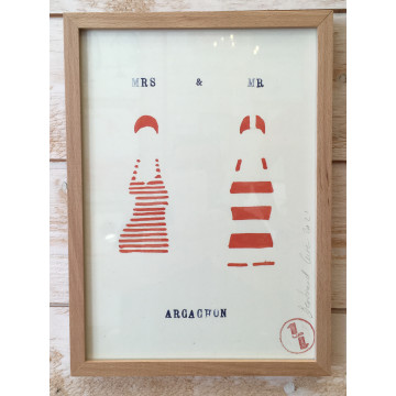 Affiche Mrs & Mr Arcachon - B&C