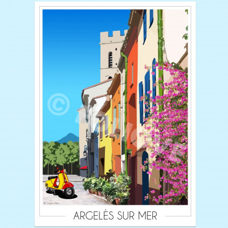 Affiche Argeles-sur-mer centre - Foliove