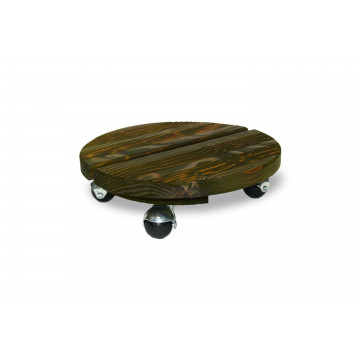 Roule plante en bois rond vert 30 cm - Louis Moulin