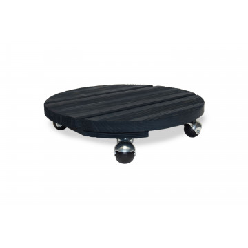 Roule plante en bois rond anthracite 37,5 cm - Louis Moulin