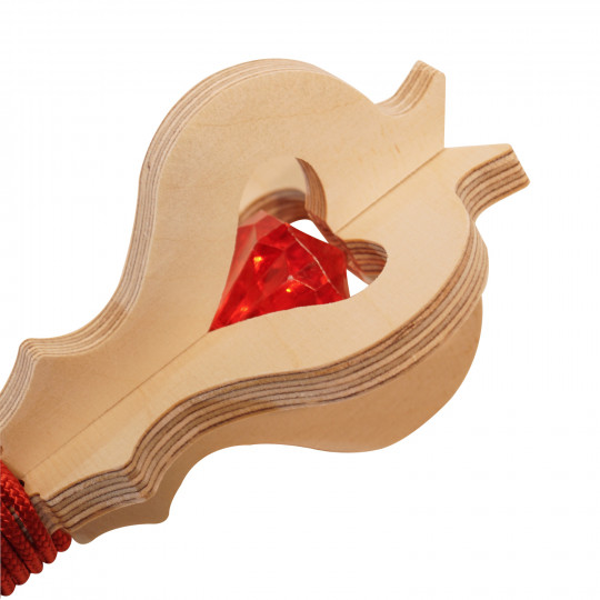 Sceptre en bois jouet Rubis - Le sceptre de Brocéliande - Manufacture en Famille Sceptre en bois jouet Rubis - Le sceptre de Brocéliande - Manufacture en Famille