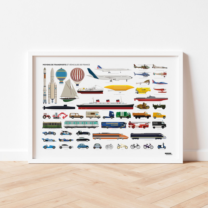 Affiche Véhicules iconiques Français - La Majorette à Moustache