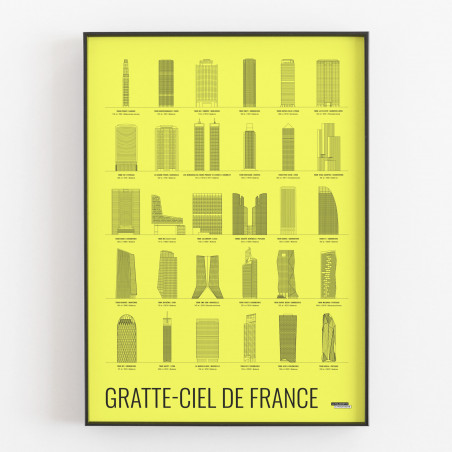 Affiche Gratte-ciel de France - La Majorette à Moustache